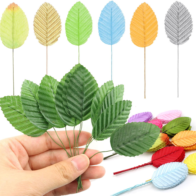 Florist Supply Bulk - 50/100/200 pçs folhas de rosa de