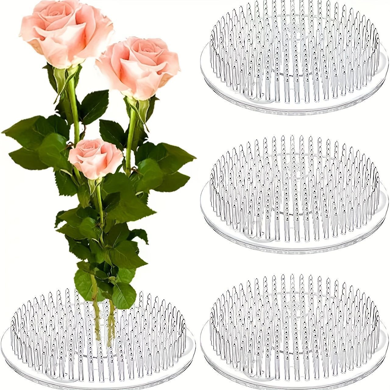 Florist Supply Vases - Suporte Redondo para Ikebana com Ventosa