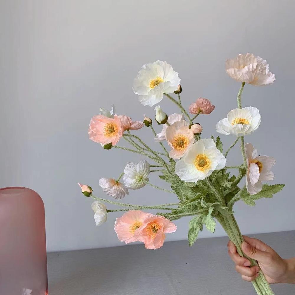 Florist Supply Bulk - Falso papoula flores de seda, tronco