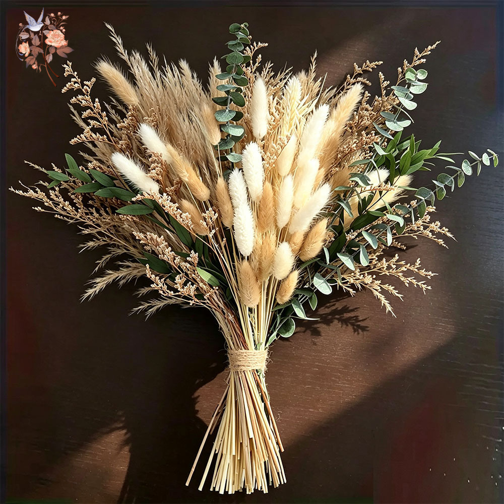 Eucalyptus Preserved - 80 peças de flores secas naturais,