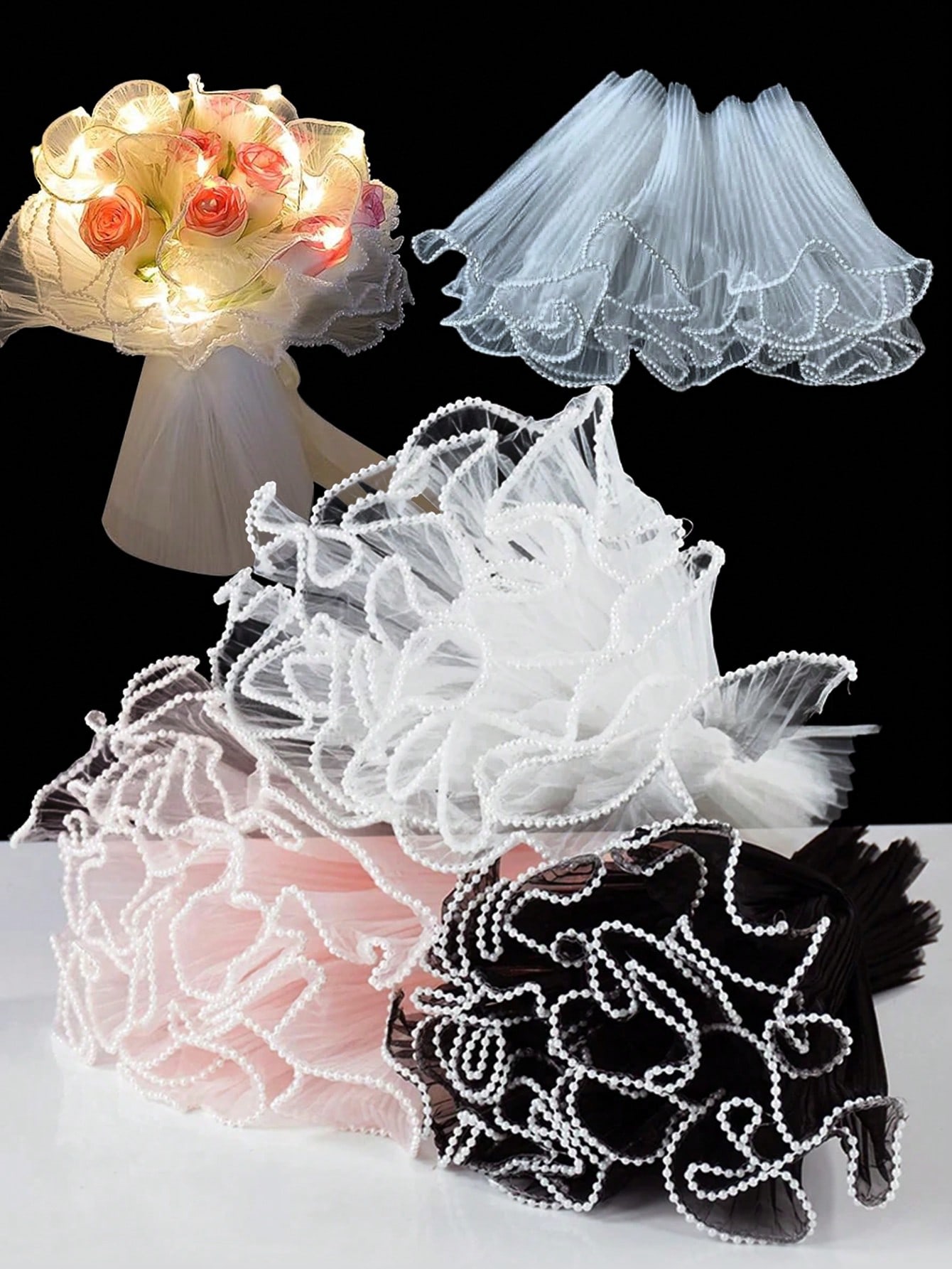 Florist Flower Supply - Papel de embrulho com borda de