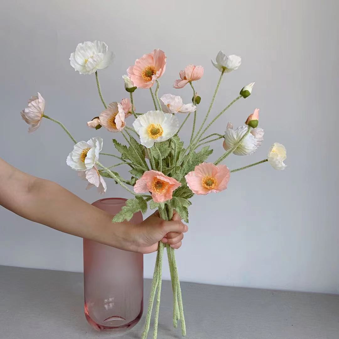 Falso papoula flores de seda,  - Florist Supply Bulk avaliação e preço